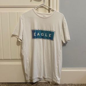 American Eagle White Short Sleeve Tee